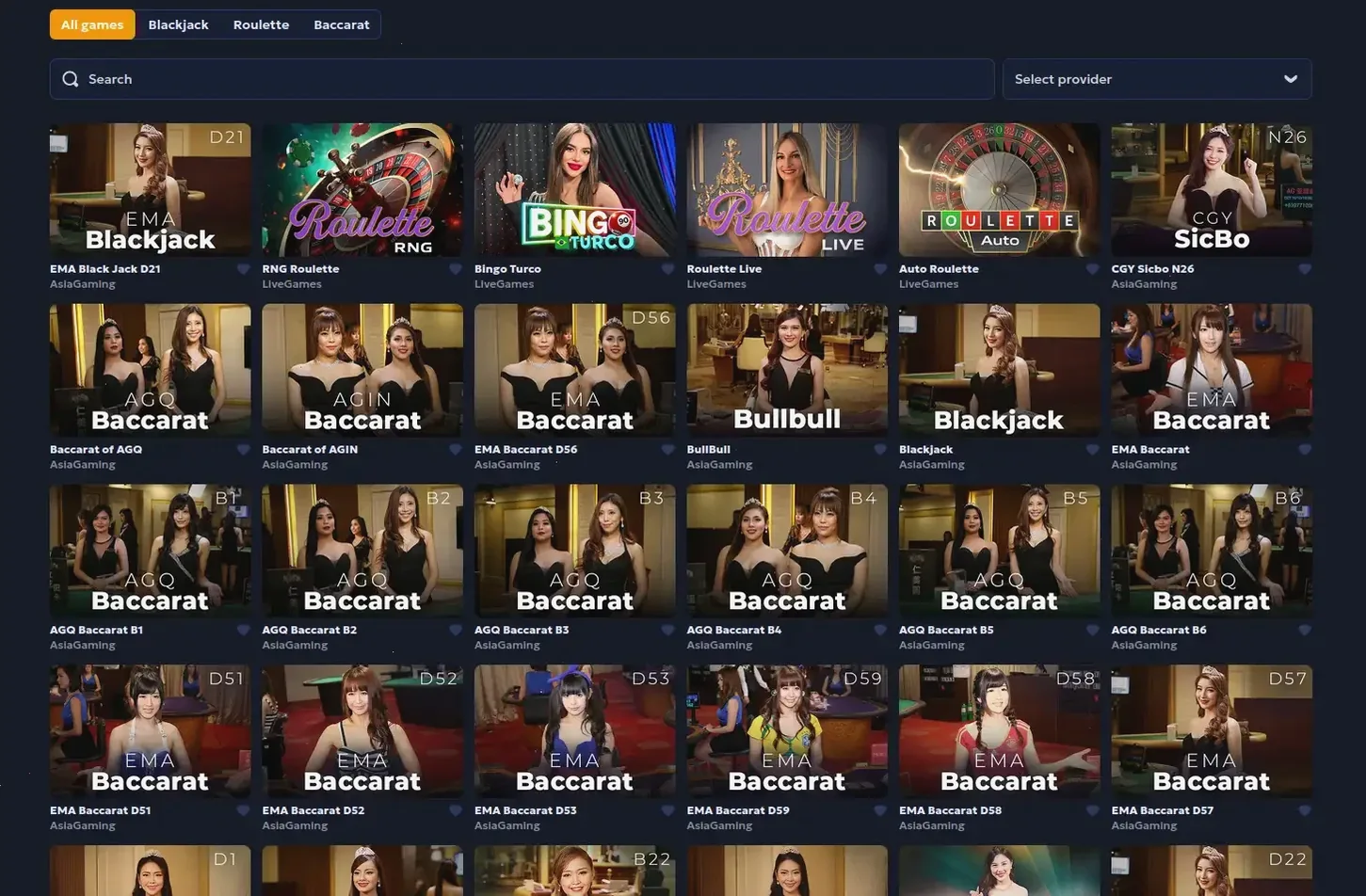 Xon Casino Spielübersicht